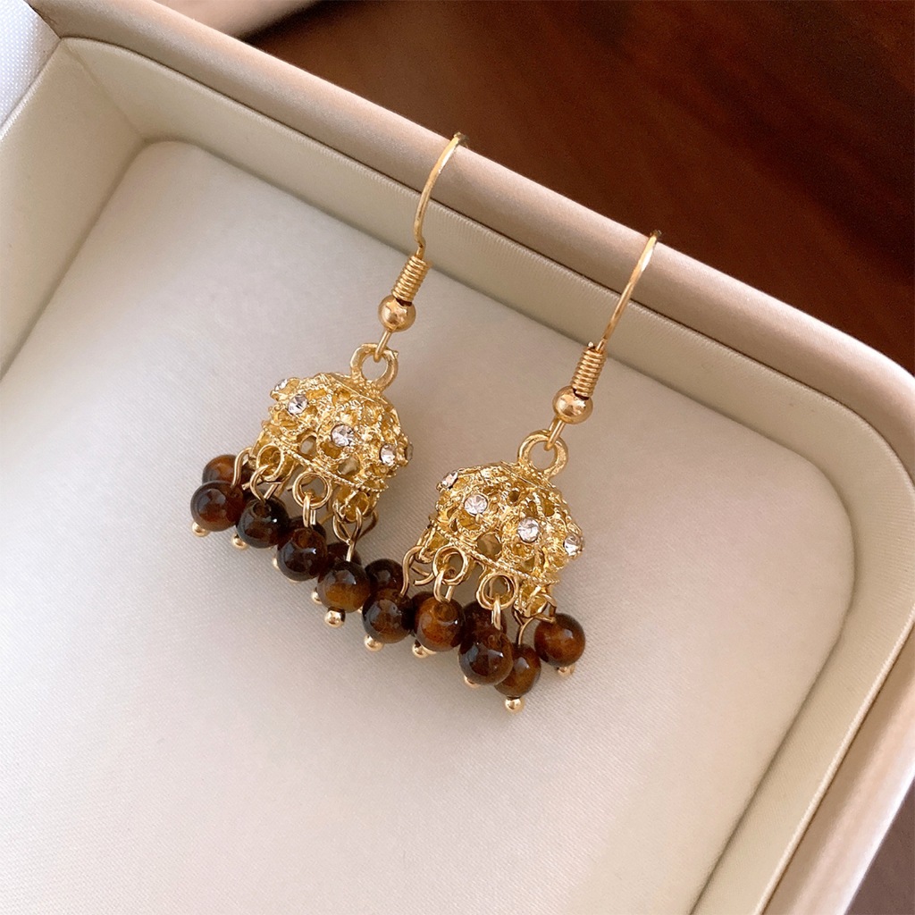 Tassel Earrings Boho - Pendientes colgantes con forma de campana