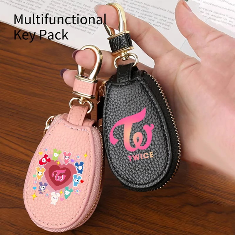 Wallet Chain Bag - Bolso de cuero con cremallera para