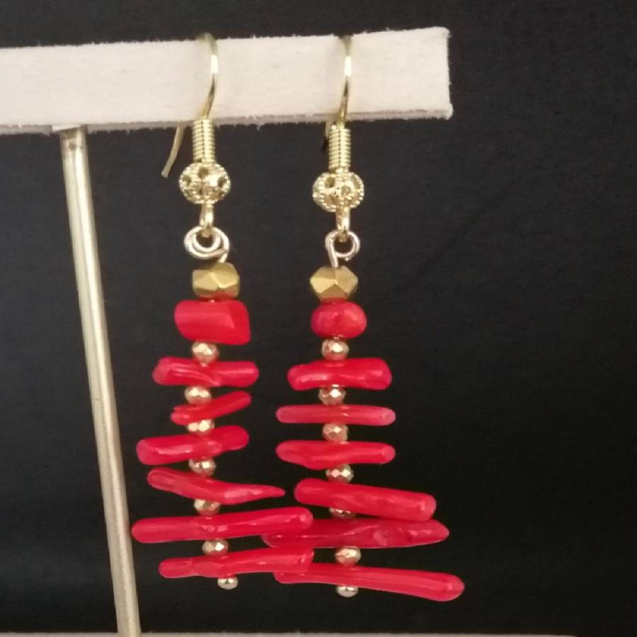 Pendientes Largos de Coral Roj - Tassel Earrings Boho reseña y precio