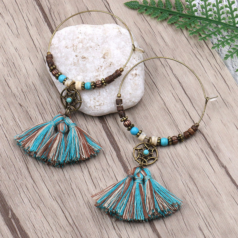 Pendientes de aro con colgante - Tassel Earrings Boho reseña y precio