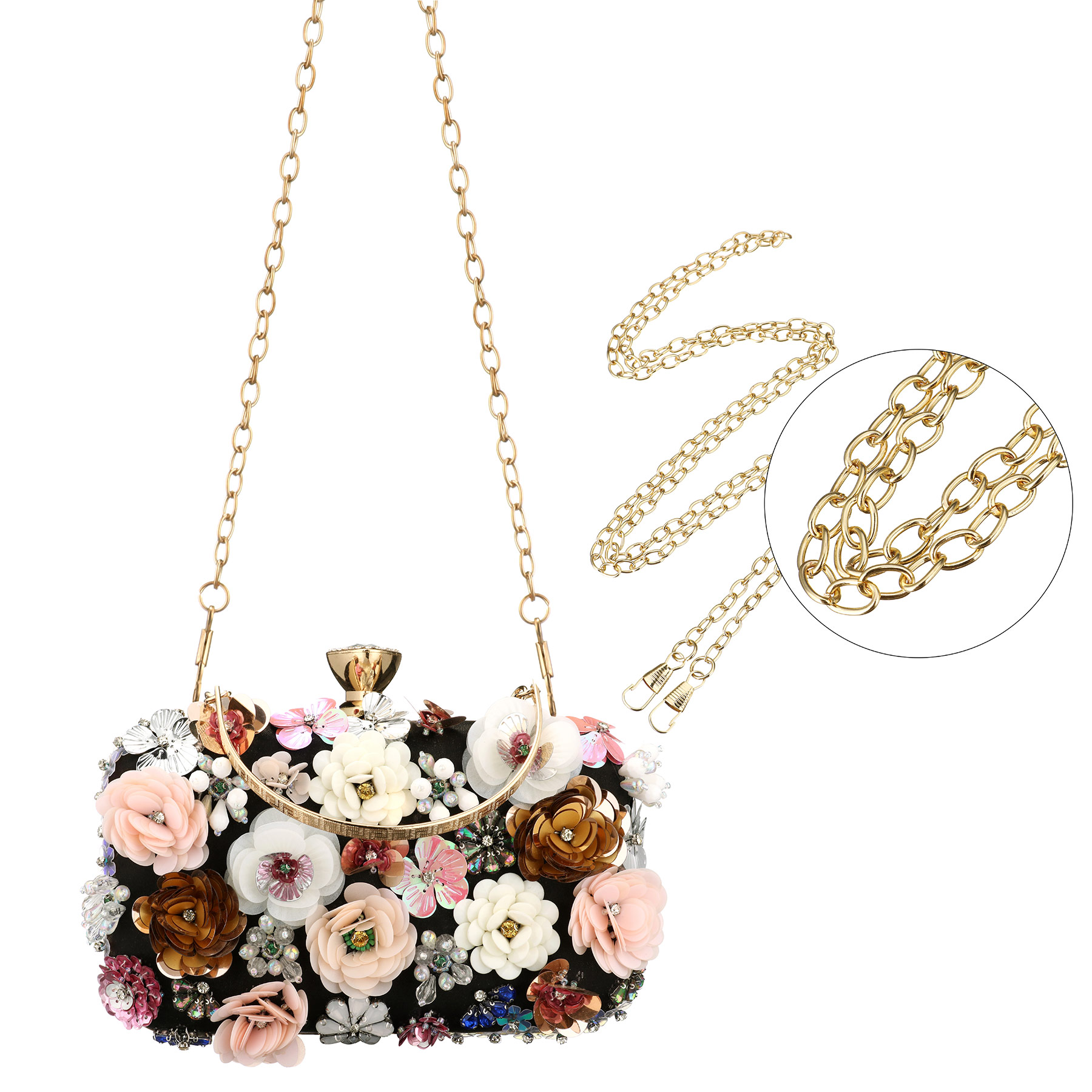 Bolsos de noche para mujer, co - Wallet Chain Bag reseña y precio